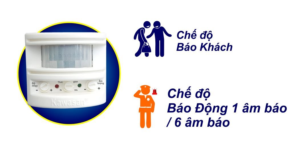 Chế độ vừa báo khách vừa báo trộm