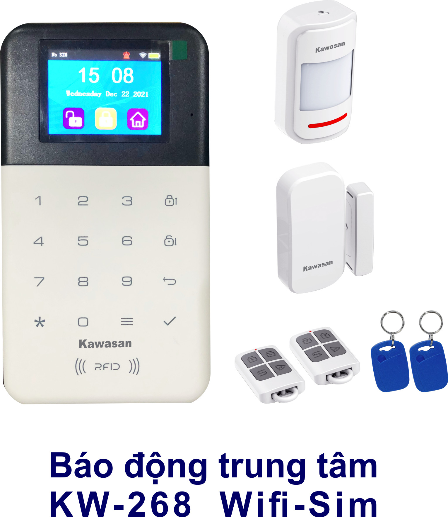 Báo động trung tâm KW-268 WIFI SIM Kawasan chính hãng