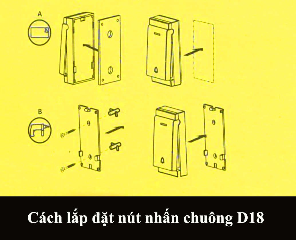 Cách lắp nút nhấn D18