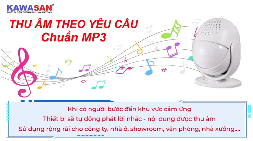 Có thể thu âm theo nhu cầu chuẩn MP3