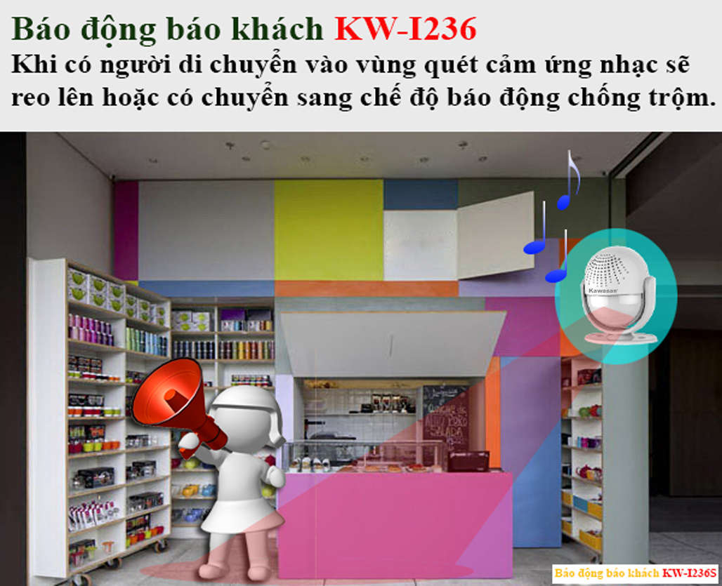 Chuông báo khách vô cùng tiện lợi cho các cửa hàng như: mỹ phẩm, quần áo