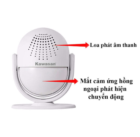 Loa báo khách lên đến 120 dB và mắt cảm ứng siêu nhạy