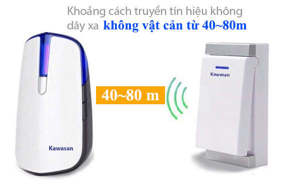 Khoảng cách tín hiệu không dây xa không vật cản từ 40-80m