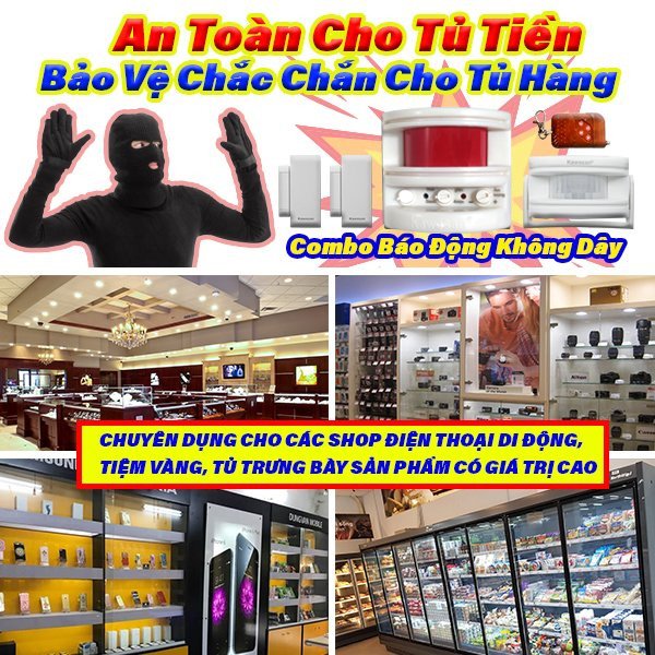 Báo động không dây tiện dụng cho các khu vực trưng bày hàng hóa giá trị cao