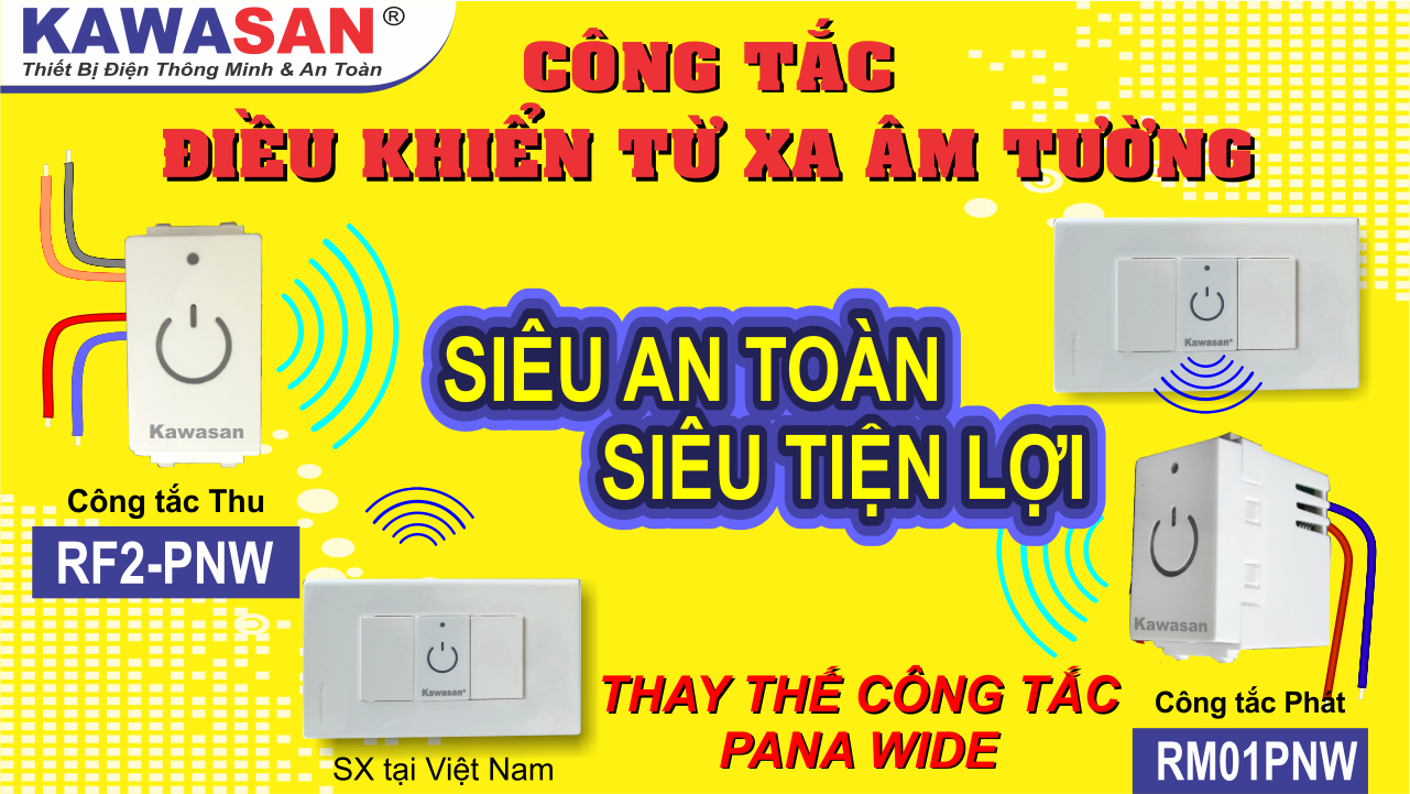 Công tắc điều khiển từ xa Kawasan được bảo hành chính hãng 2 năm