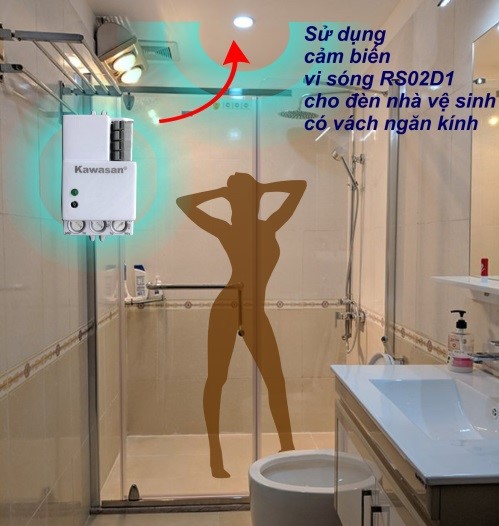  Lắp thêm vào đèn cho nhà tắm để thành đèn tự động