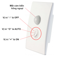 Công tắc cảm biến có 3 nút điều chỉnh tiện dụng