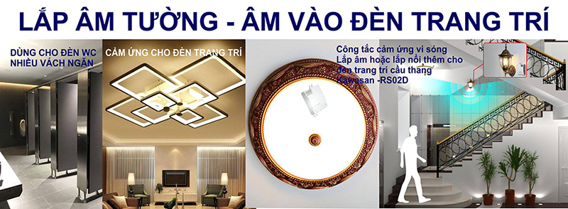 Có thể lắp âm tường và âm vào các đèn trang trí