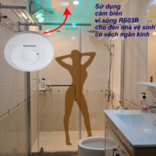 Công tắc cảm ứng thông minh dùng cho nhà tắm có vách ngăn kính hoặc gỗ...