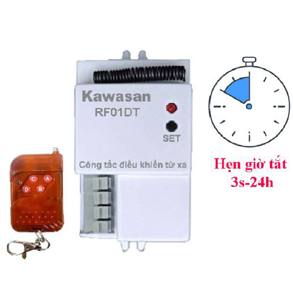 Công tắc điều khiển từ xa có hẹn giờ tắt RF01DT Kawasan
