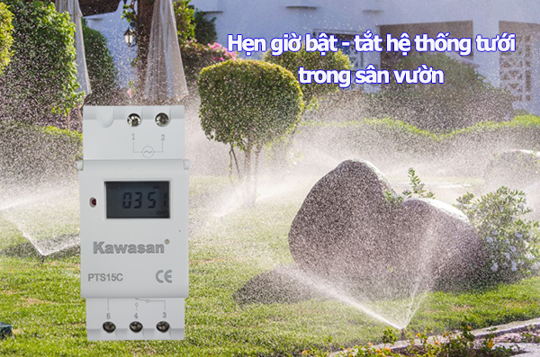 Hẹn giờ bật - tắt hệ thống tưới sân vườn giúp bạn yên tâm khi đi xa