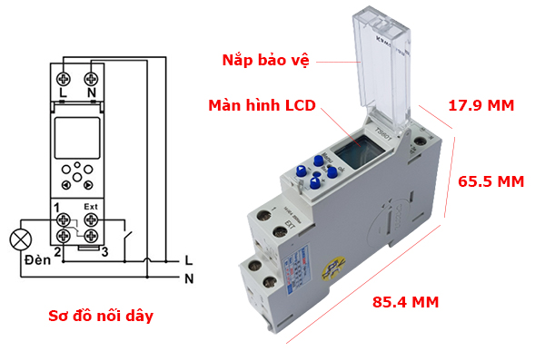 Cấu tạo chi tiết timer hẹn giờ điện tử