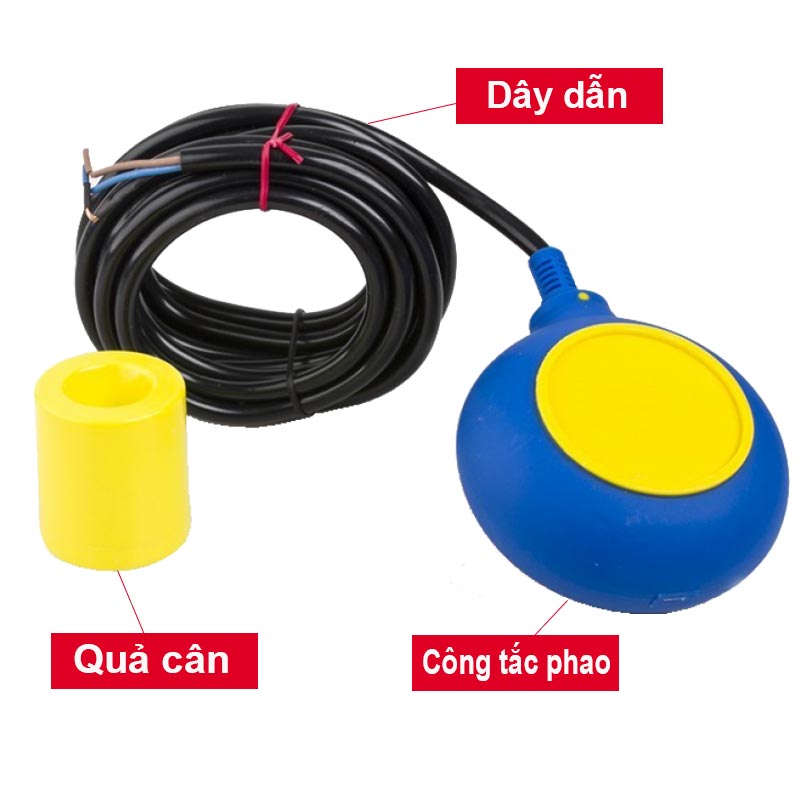 Cấu tạo chi tiết công tắc phao bơm M15-2M