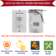 Lợi ích khi dùng công tắc cảm biến hồng ngoại SS20C2