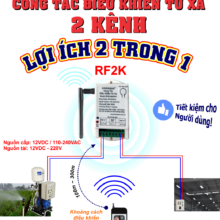 Công tắc điều khiển 2 kênh RF2KB