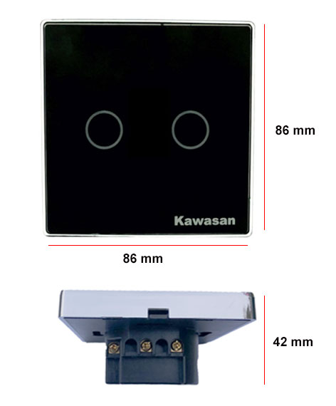 Công tắc wifi âm tường có kích thước nhỏ gọn