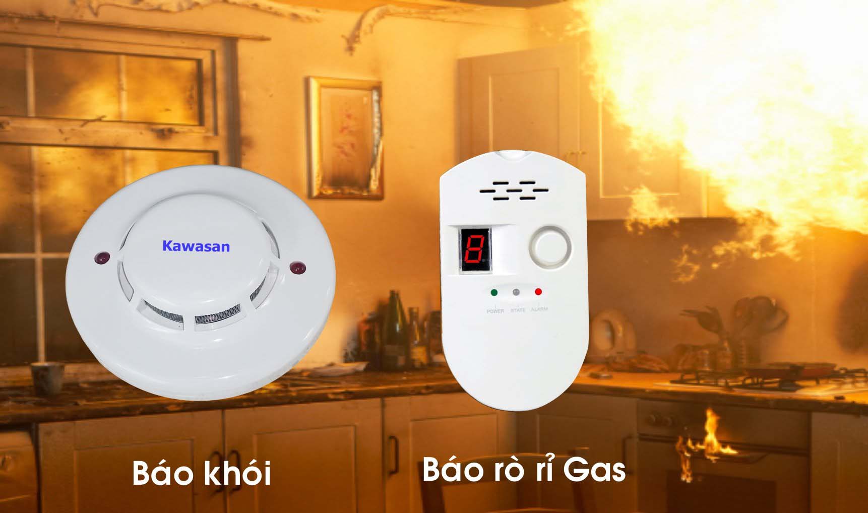 Thiết bị báo rò rỉ khí gas tránh nguy cơ cháy nổ khi nấu nướng tại gia đình