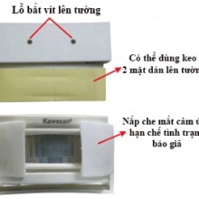 Có nắp che chống báo động giả và lỗ bắt vít hoặc dán keo lên tường