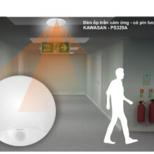 Đèn ốp trần cảm biến chiếu sáng cho khu vực lối thoát hiểm