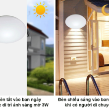 Đèn led cảm biến bật tắt đèn tự động tiện dụng cho người dùng
