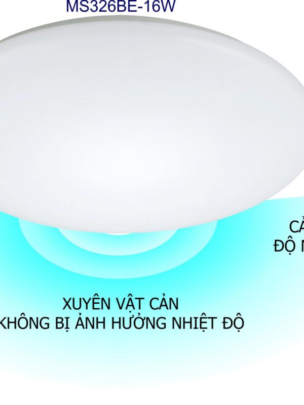 Đèn cảm ứng vi sóng có độ nhạy cao xuyên vật cản tốt