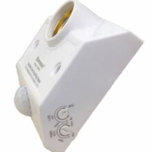 Mặt bên đui đèn cảm biến có 2 nút chỉnh