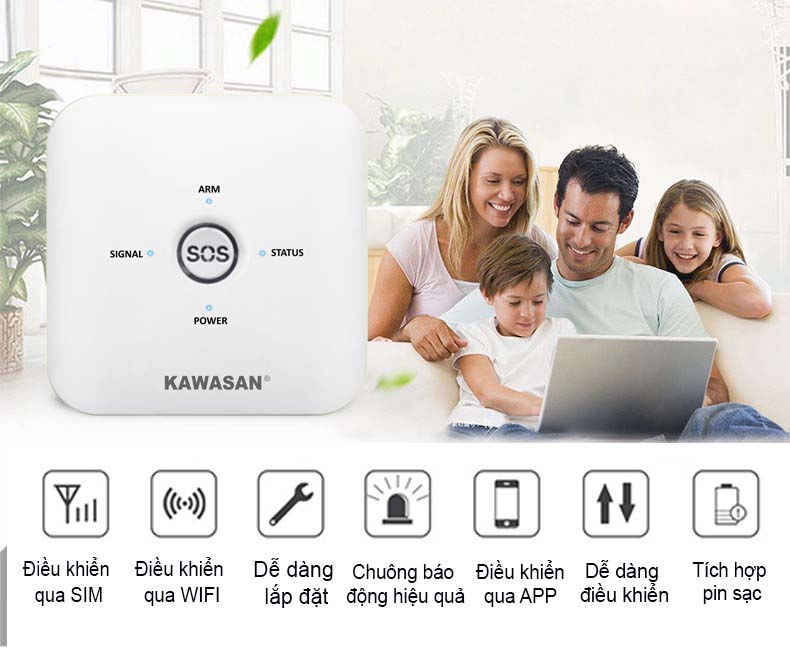 Ưu điểm báo trộm qua điện thoại 261 Sim&Wifi