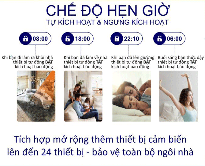 Chế độ hẹn giờ tiện dụng thông qua App