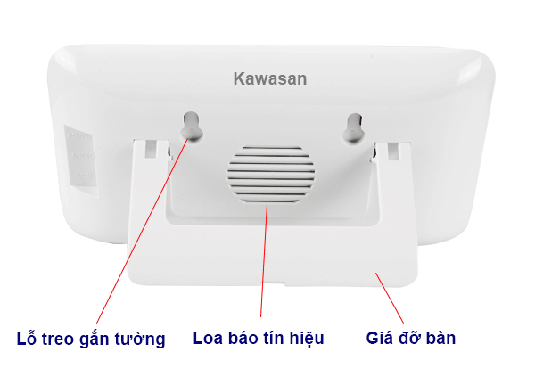 Cấu tạo chi tiết mặt sau chuông báo gọi phục vụ CS1B