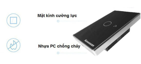 Thiết kế kính cường lực và nhựa chống cháy của công tắc wifi âm tường