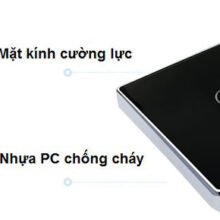 Thiết kế kính cường lực và nhựa chống cháy của công tắc wifi âm tường