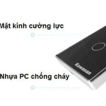 Thiết kế kính cường lực và nhựa chống cháy của công tắc wifi âm tường