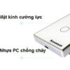 Thiết kế kính cường lực và nhựa chống cháy của công tắc wifi âm tường