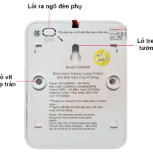 Chi tiết mặt sau của đui đèn thông minh RS686B