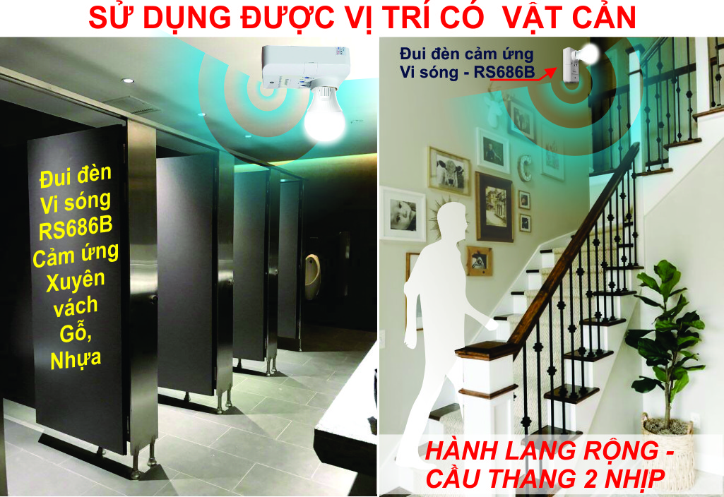 Ứng dụng có khu vực hành lanh, cầu thang, nhà vệ sinh…