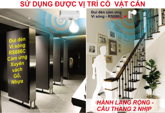 Đui đèn thông minh RS686C được ứng dụng cho nhiều khu vực khác nhau