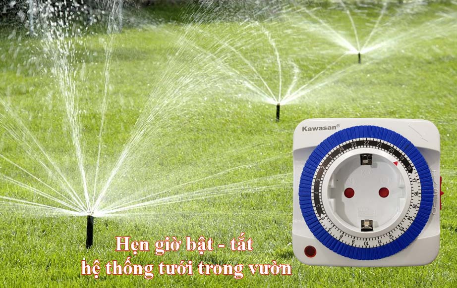 Hẹn giờ bật - tắt hệ thống tưới cây trong vườn