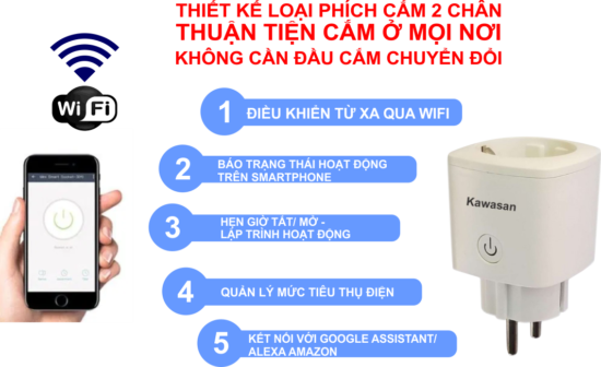 Ổ cắm thông minh wifi tích hợp nhiều tính năng ưu Việt