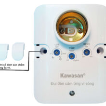 Đui đèn cảm ứng có vị trí cố định bằng ốc vít tiện lợi