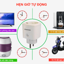 Ổ cắm điều khiển từ xa có thể lên cài hẹn giờ tự động cho các thiết bị