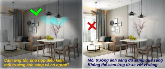 Cảm ứng tốt phù hợp với các môi trường thiếu sáng